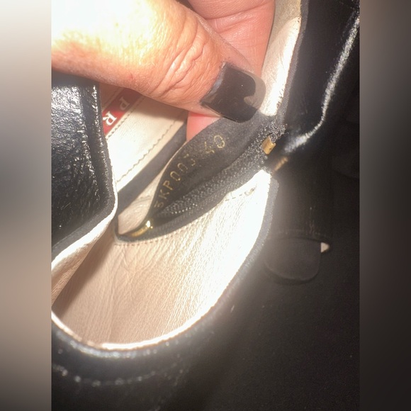 Prada open toe ankle boots / heels. Black leather. Size 40 - Picture 5 of 12